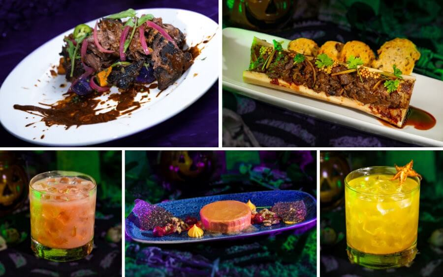 המסעדה בארמון של היפה והחיה במנות מיוחדות לכבוד ליל כל הקדושים במג'יק קינגדם אורלנדו